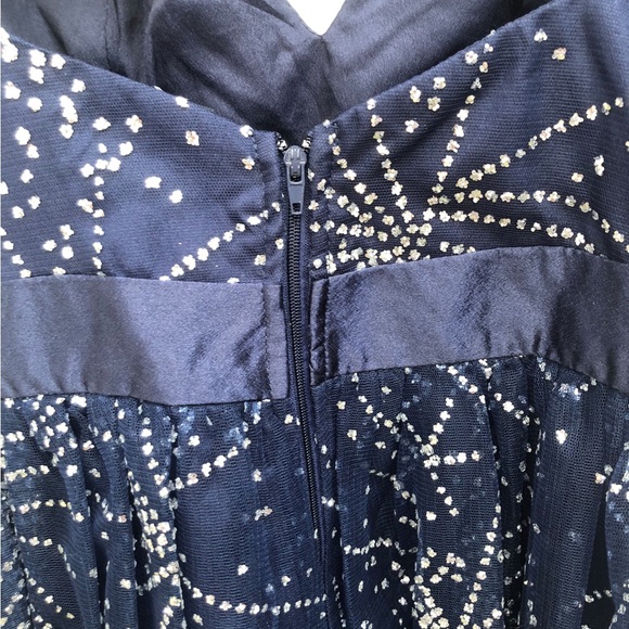 Windsor Navy Blue Silver Fireworks Dress size Small - Picture 7 of 10